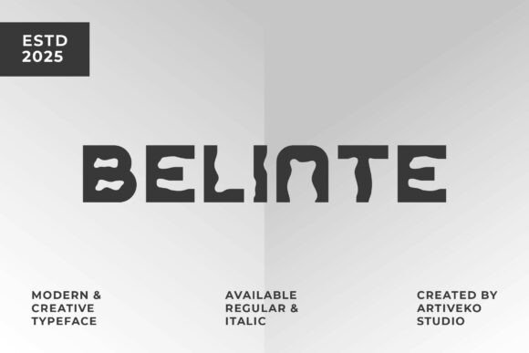 Belinte Display Font: Bold Type for Handmade Product Makers