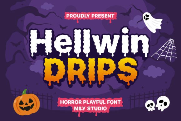 Boost Your Brand with Hellwin Drips: The Playful Horror Font for Small Businesses