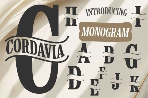Cordavia Monogram: A Serif Font for Bold Campaigns
