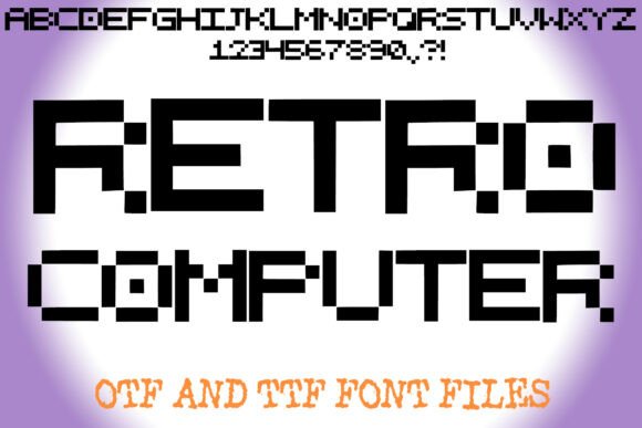 Retro Computer Font for Handmade Creators